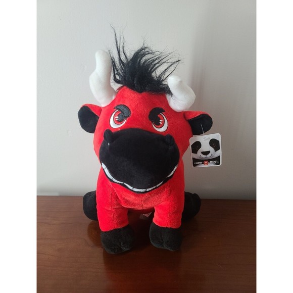 PeekaBoo Toys Toys New Peekaboo Toys Bronx The Bull 5 Plush Stuffed Animal Red Black